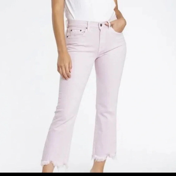 Pistola x Revolve Lennon Crop Jeans Pink 29 - Picture 1 of 5
